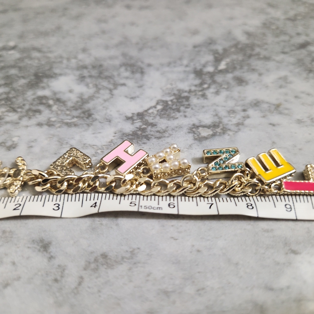 Chanel Multicolor Letter Drop Chain Earrings✨️ - Picture 5 of 7